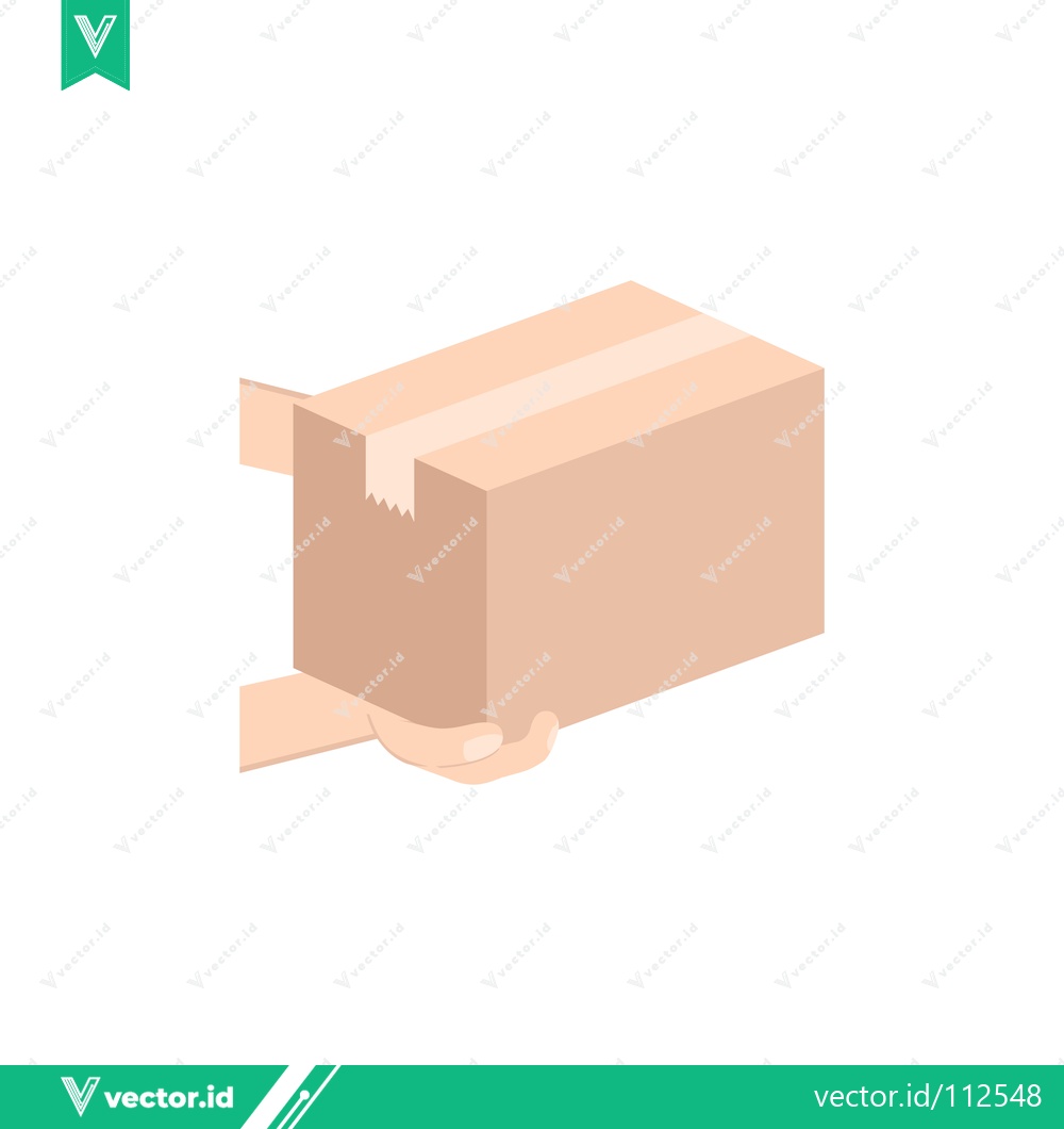 Premium Vector dari Isometric Cardboard Box with Tape and Wrapping