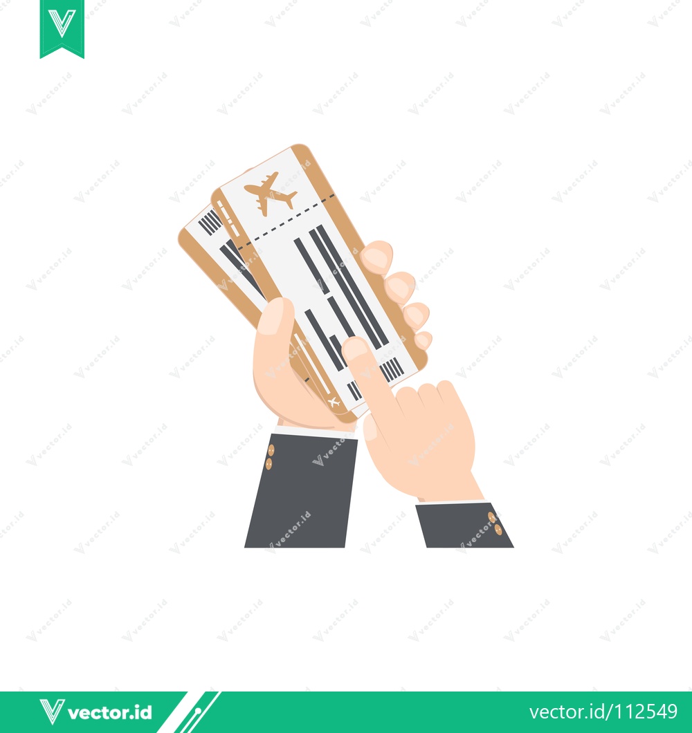 Premium Vector dari Hand Holding Airplane Tickets for Travel