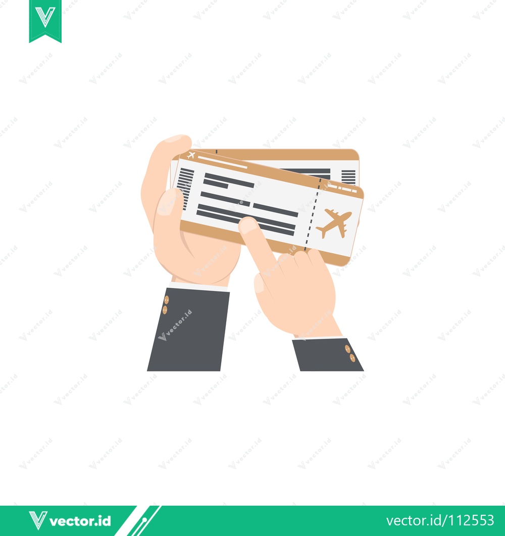 Premium Vector of Hands holding tickets for an event or travel