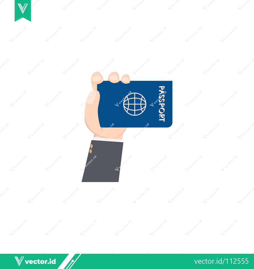 Premium Vector dari Hand Holding Blue Passport for International Travel