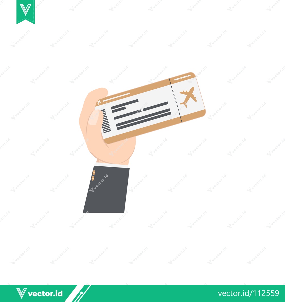 Premium Vector of Hand holding a ticket for travel or event