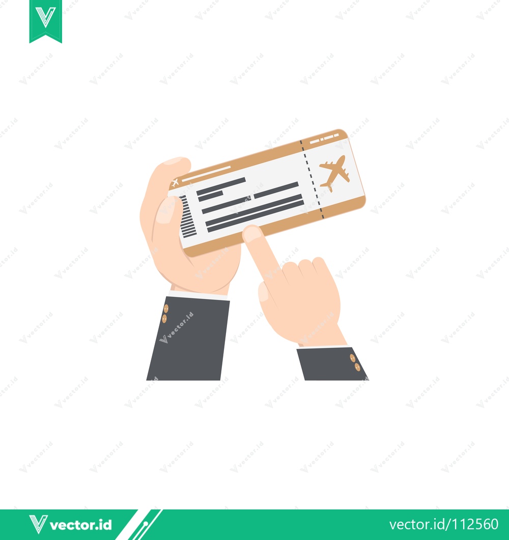 Premium Vector of Hand Holding Airline Ticket for Travel