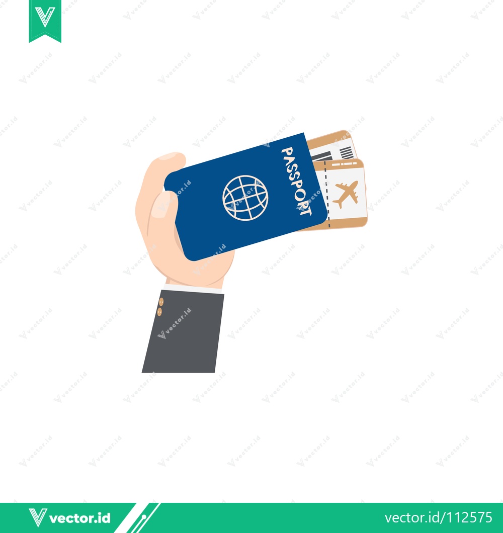 Premium Vector dari Hand Holding Passport and Boarding Pass for Travel