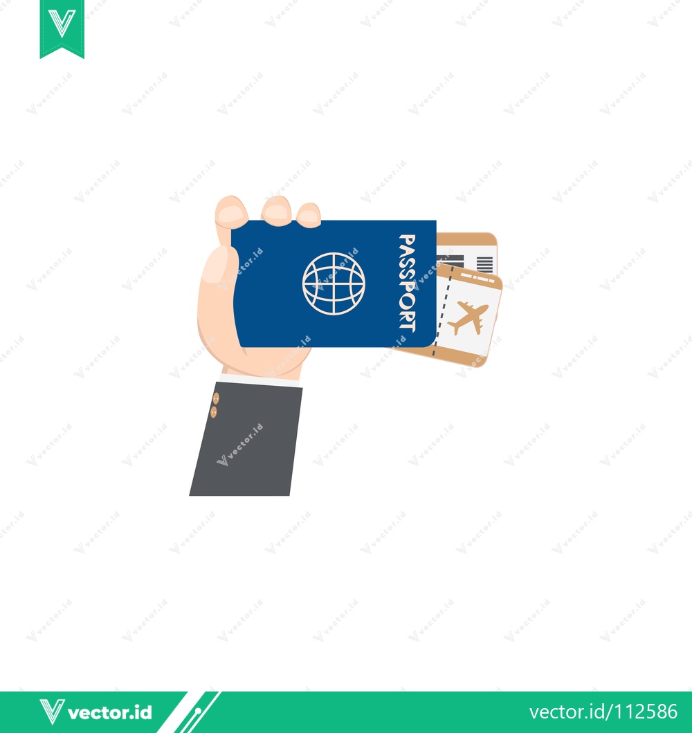 Premium Vector dari Hand Holding Passport and Boarding Pass for Travel
