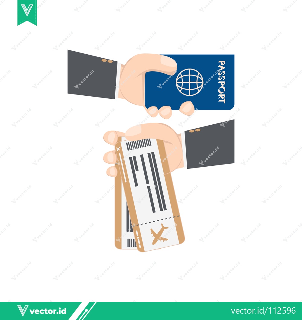 Premium Vector dari Handing Over Passport and Boarding Passes for Travel