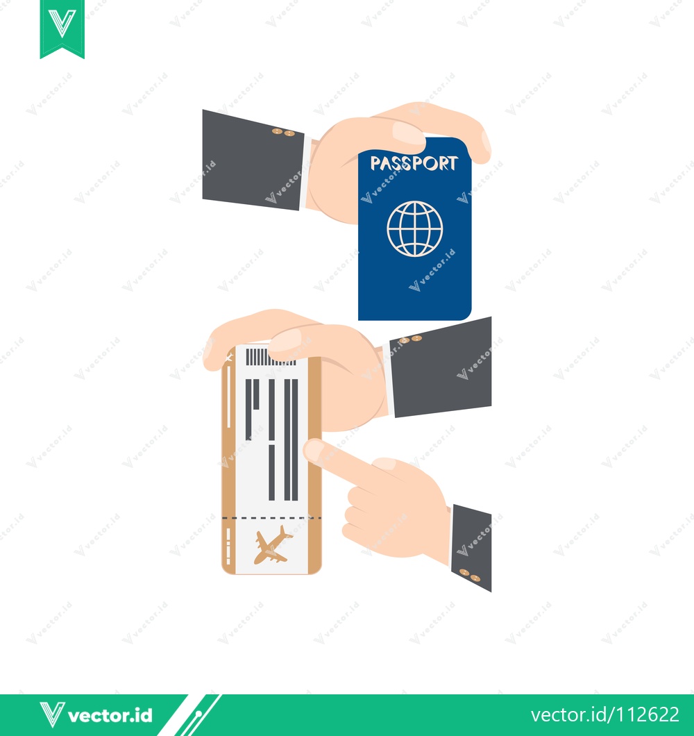 Premium Vector of Travel Document and Boarding Pass Check