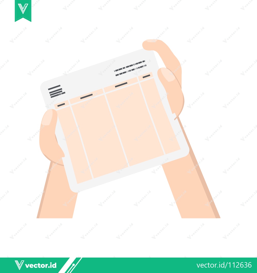 Premium Vector dari Hands Holding a Document with Financial Data