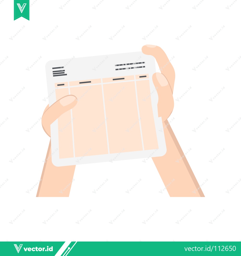 Premium Vector dari Hands Holding a Document with Text and Lines