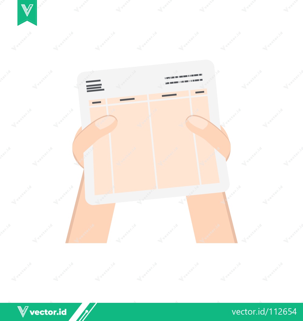 Premium Vector dari Hands holding a document with financial information and charts