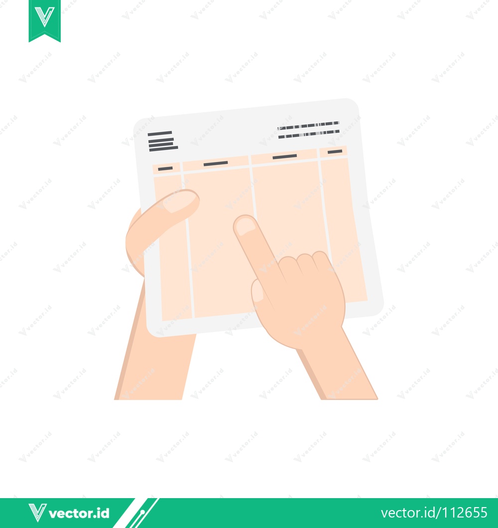 Premium Vector of Hands holding and interacting with a digital tablet screen