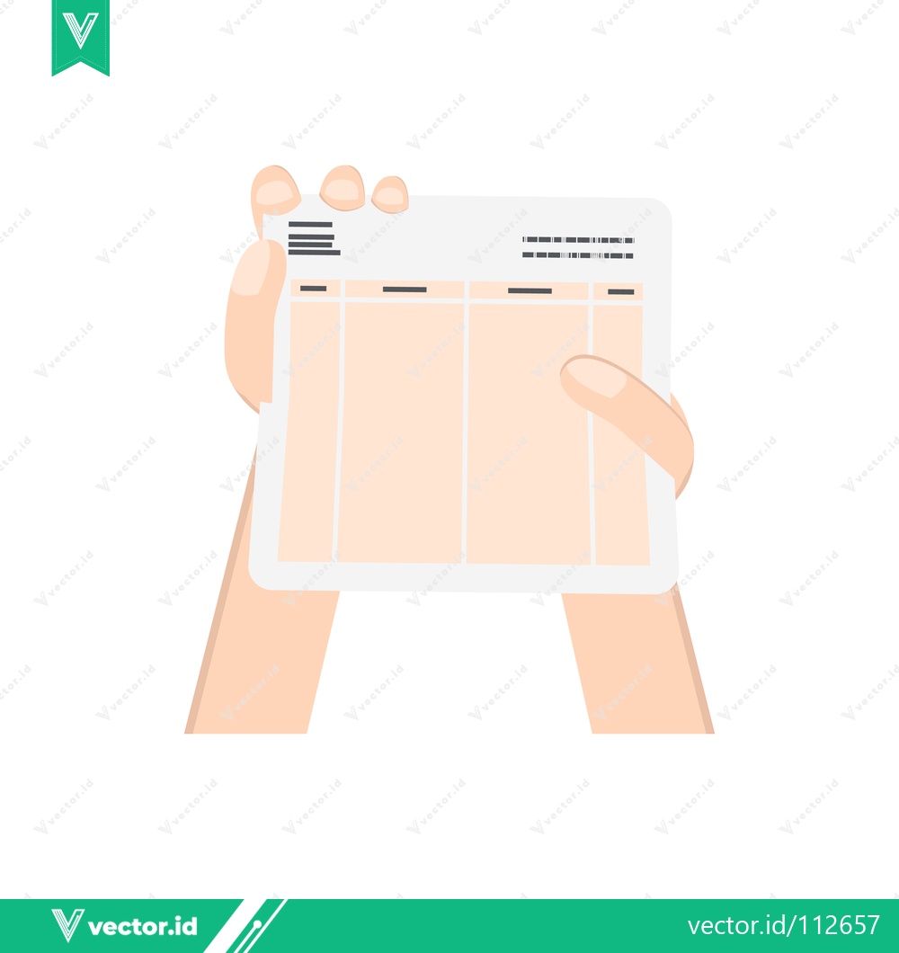 Premium Vector dari Hands Holding a Document with Columns