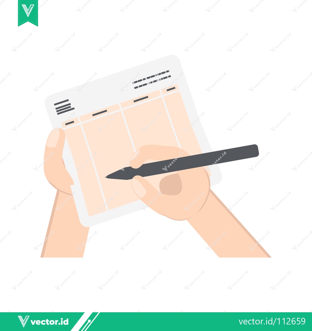Premium Vector of Hand Writing on Paper with Pen