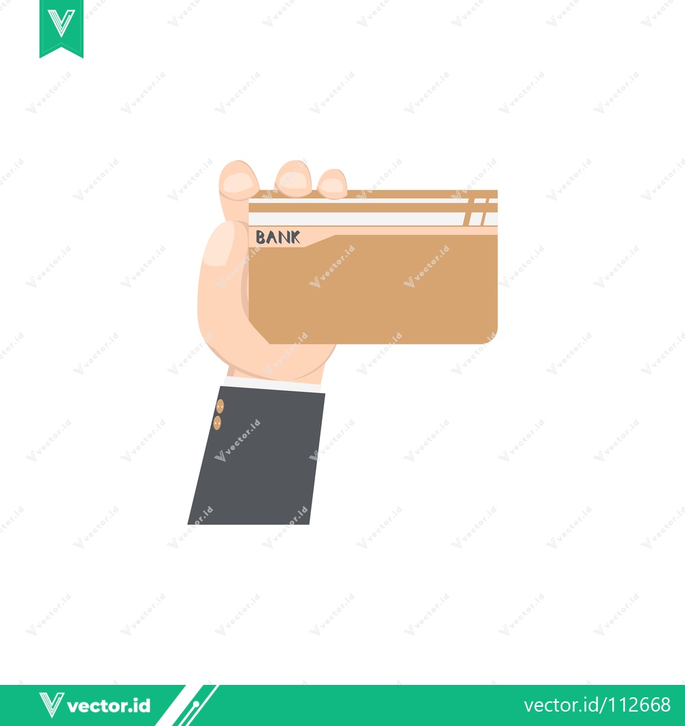 Premium Vector dari Hand Holding a Bank Card for Payment