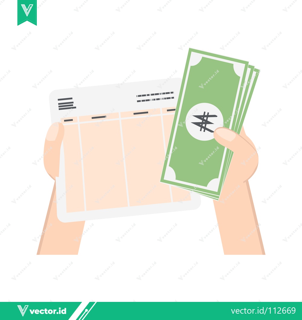 Premium Vector dari Hand holding Nigerian Naira banknotes and bank statement