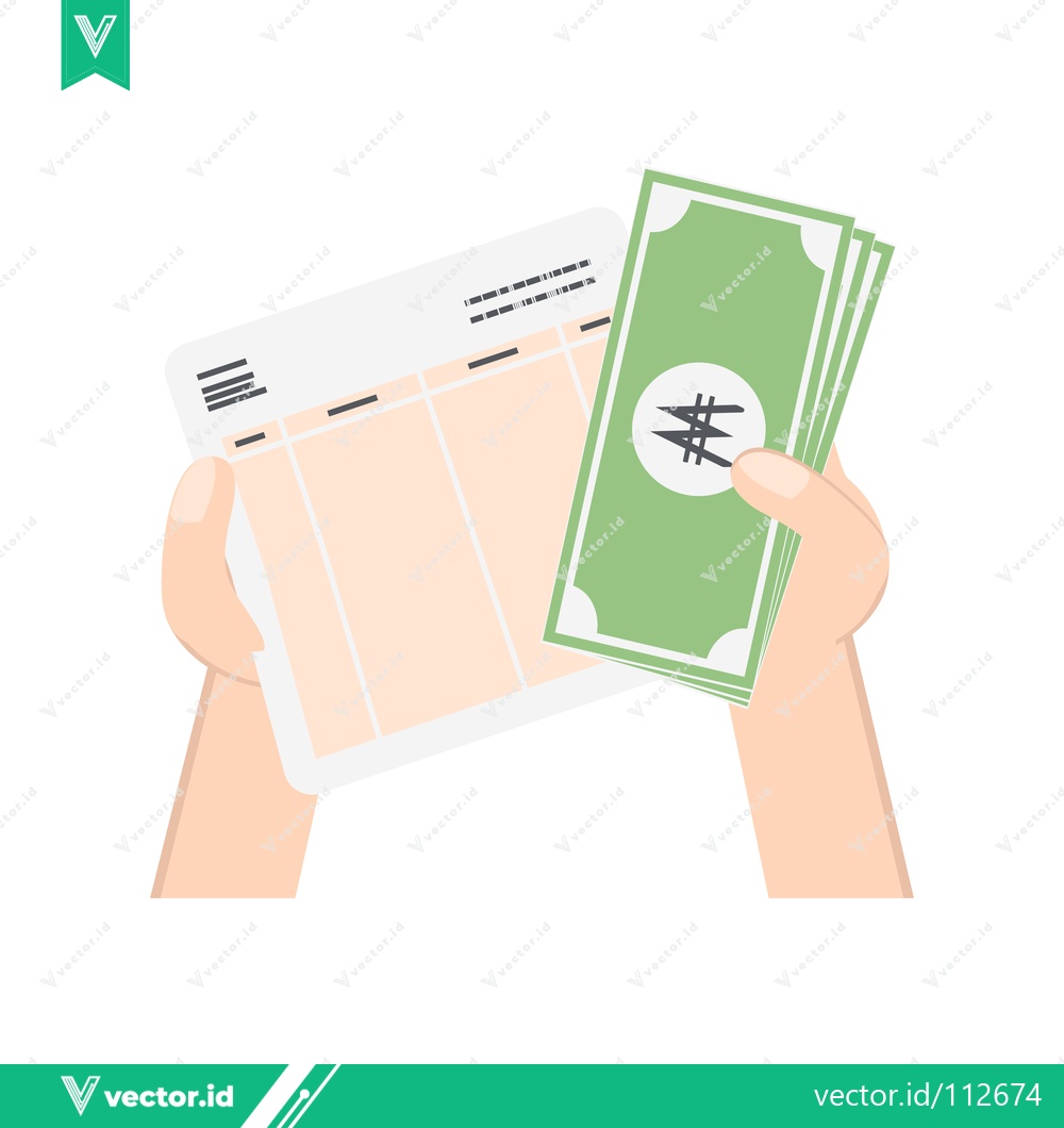 Premium Vector dari Hands holding Nigerian Naira banknotes and a bankbook