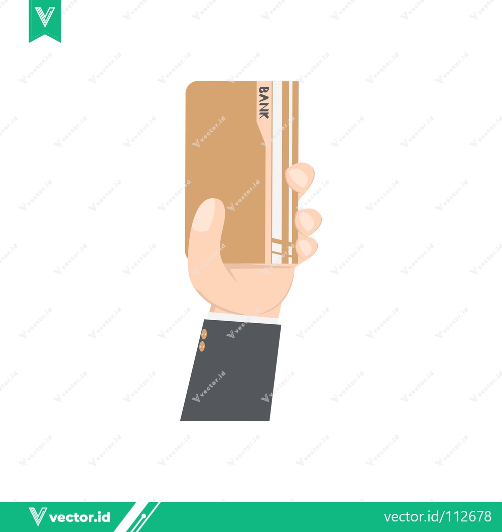 Premium Vector dari Hand holding credit cards for payment