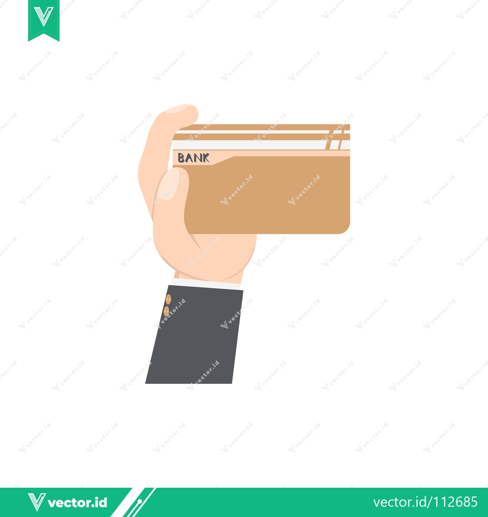 Premium Vector dari Hand holding a credit card for payment