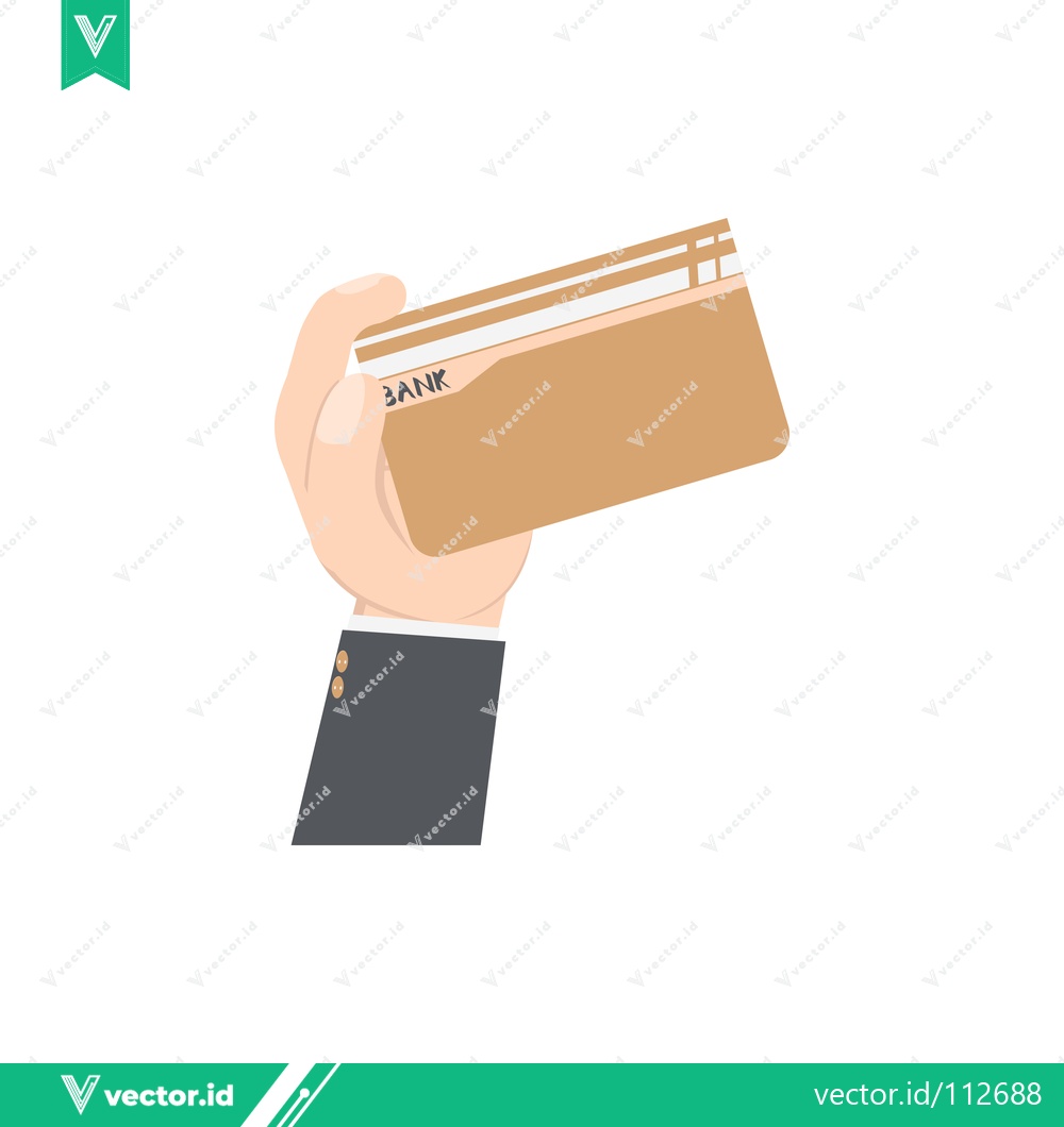 Premium Vector dari Hand Holding a Bank Card for Payment