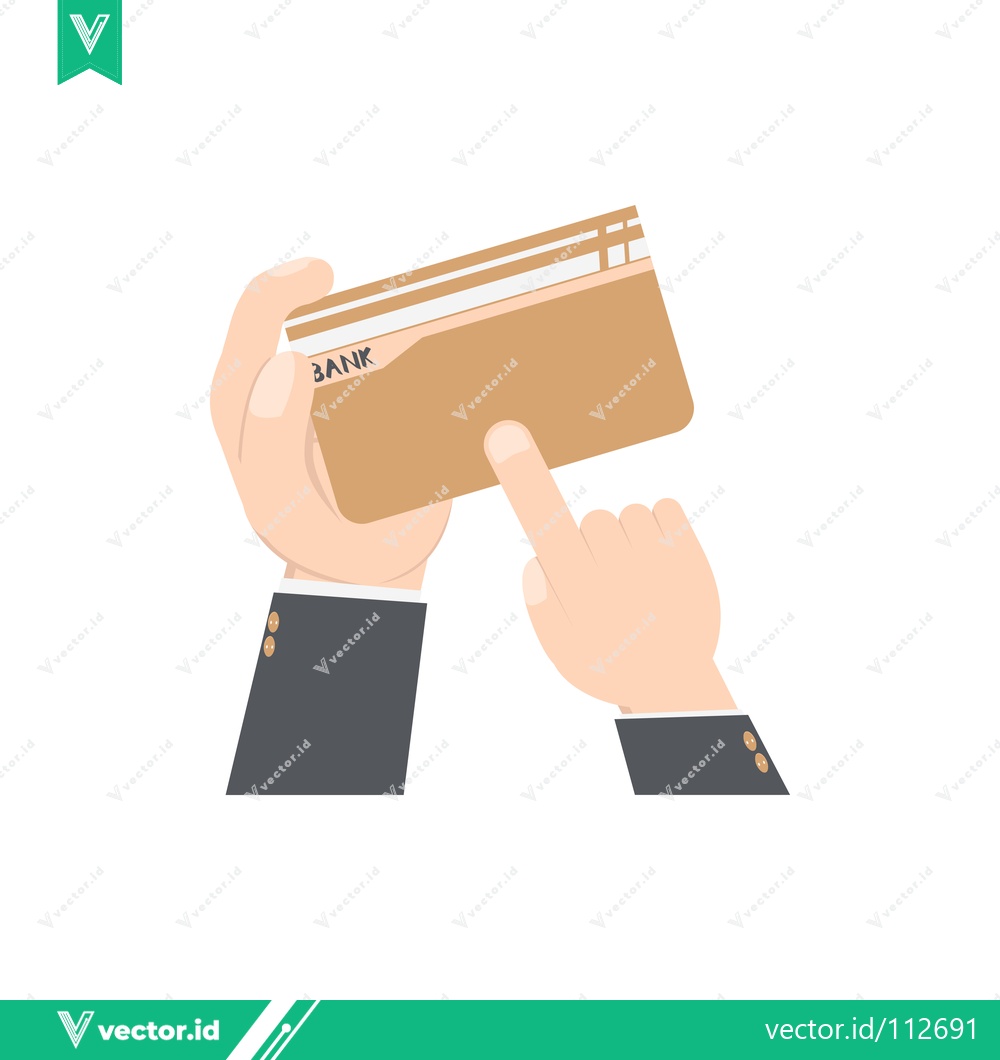 Premium Vector dari Hand holding a credit card for payment