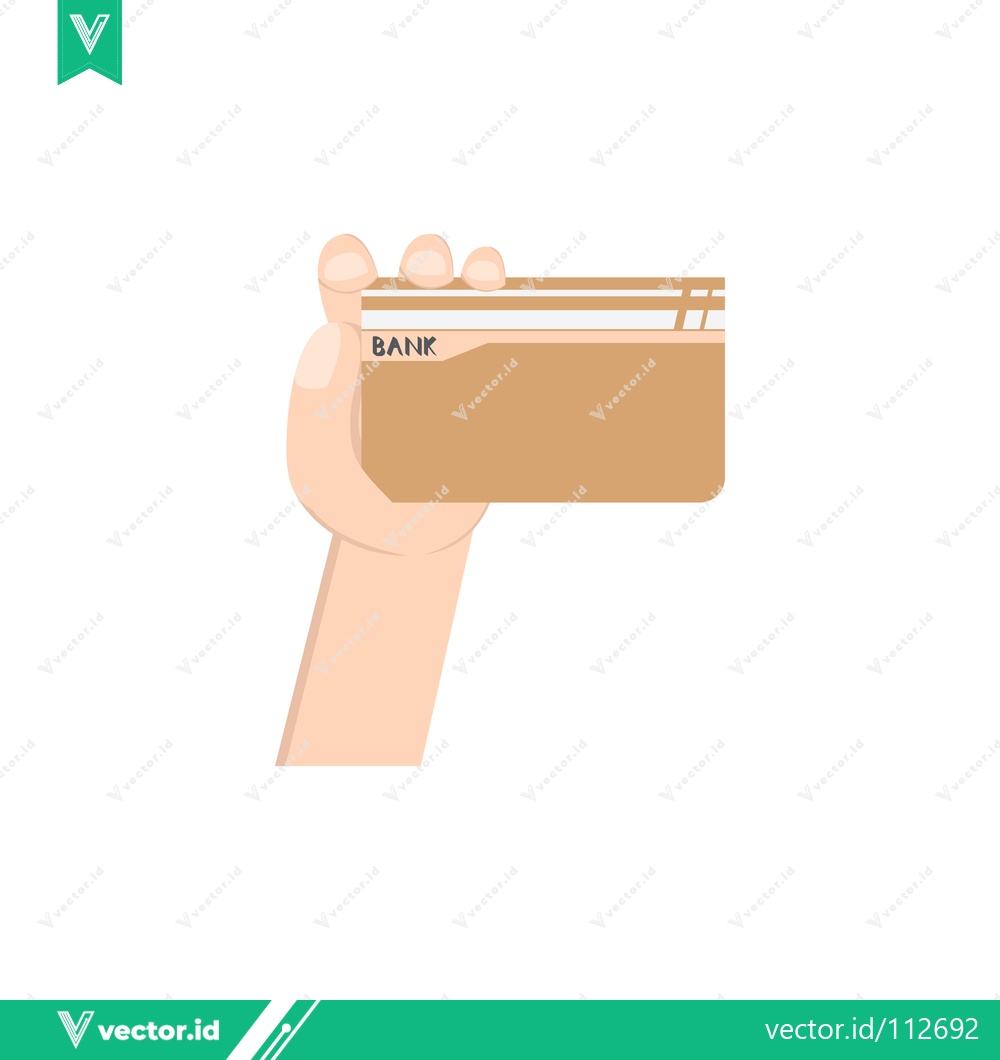 Premium Vector dari Hand Holding a Bank Card