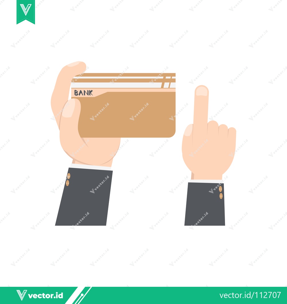 Premium Vector of Hand Holding Credit Card and Pointing Finger