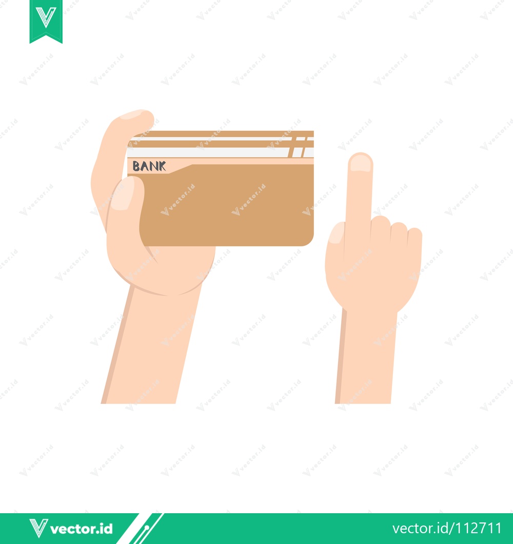 Premium Vector of Hand Holding Credit Card and Pointing Finger