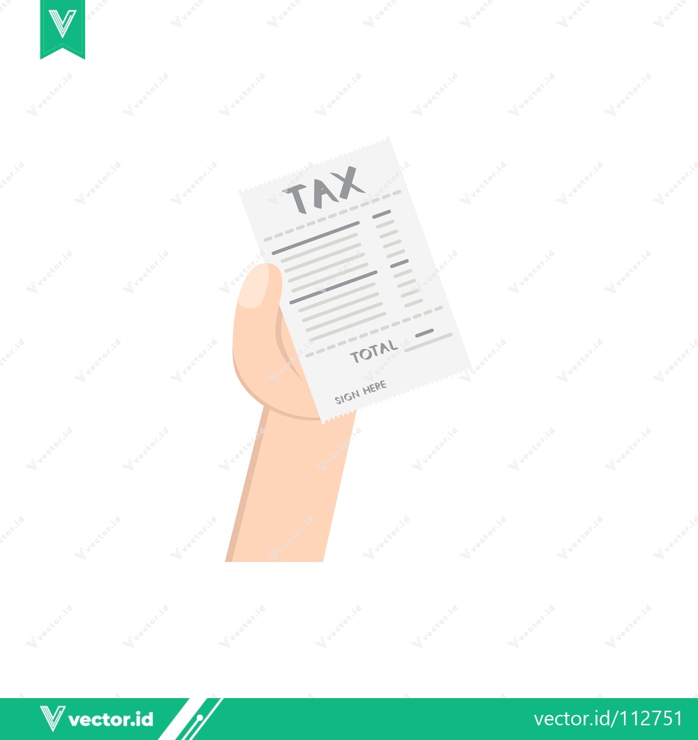 Premium Vector dari Hand Holding Tax Receipt