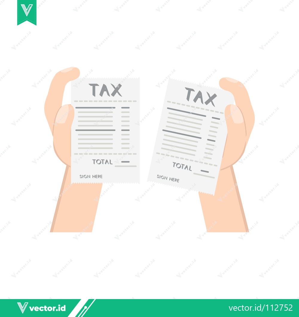 Premium Vector dari Hands Tearing Tax Document in Half