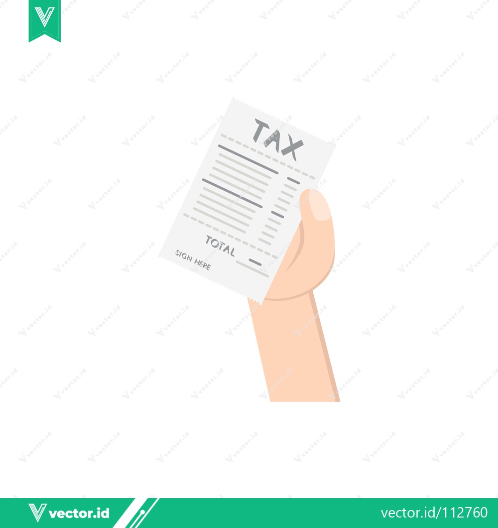 Premium Vector dari Hand Holding a Tax Document