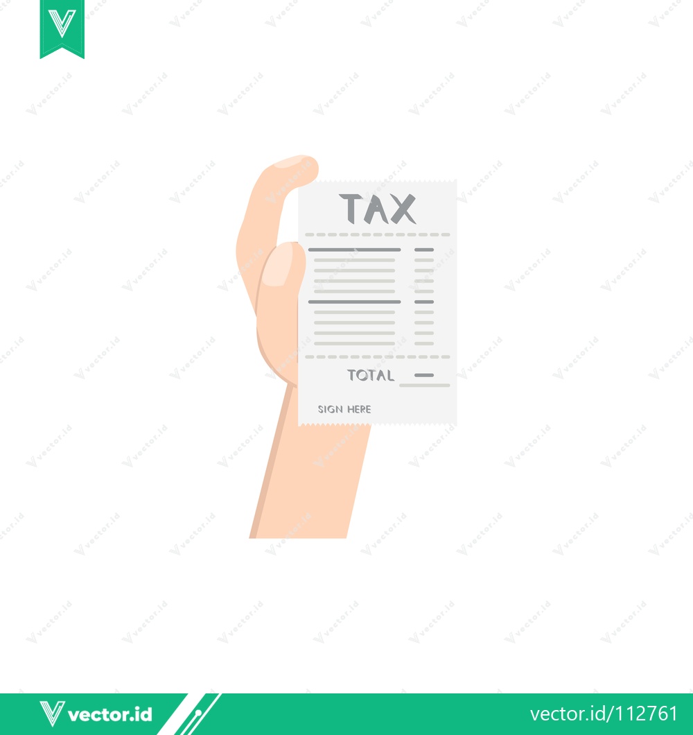 Premium Vector of Hand Holding Tax Document with Total Amount Due
