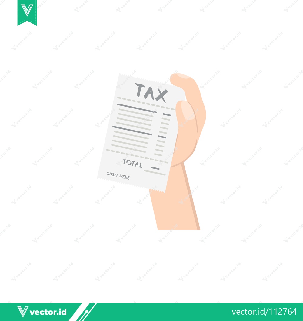 Premium Vector dari Hand Holding Tax Receipt