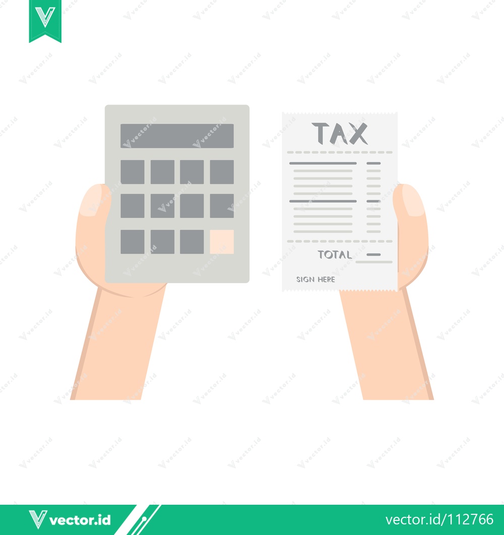 Premium Vector dari Hands Holding Calculator and Tax Document for Financial Planning