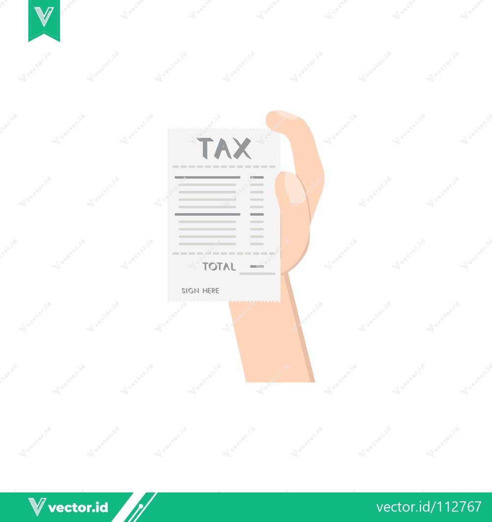 Premium Vector of Hand Holding Tax Document