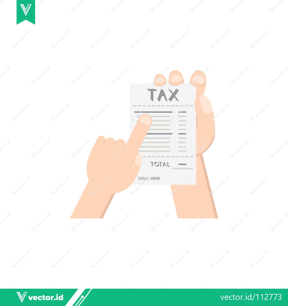 Premium Vector dari Hand Holding Tax Document with Finger Pointing