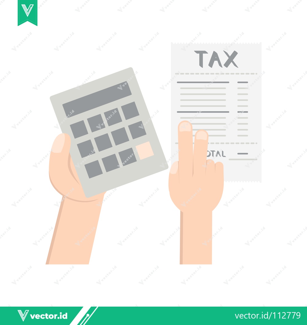 Premium Vector dari Calculator and Tax Document Illustration