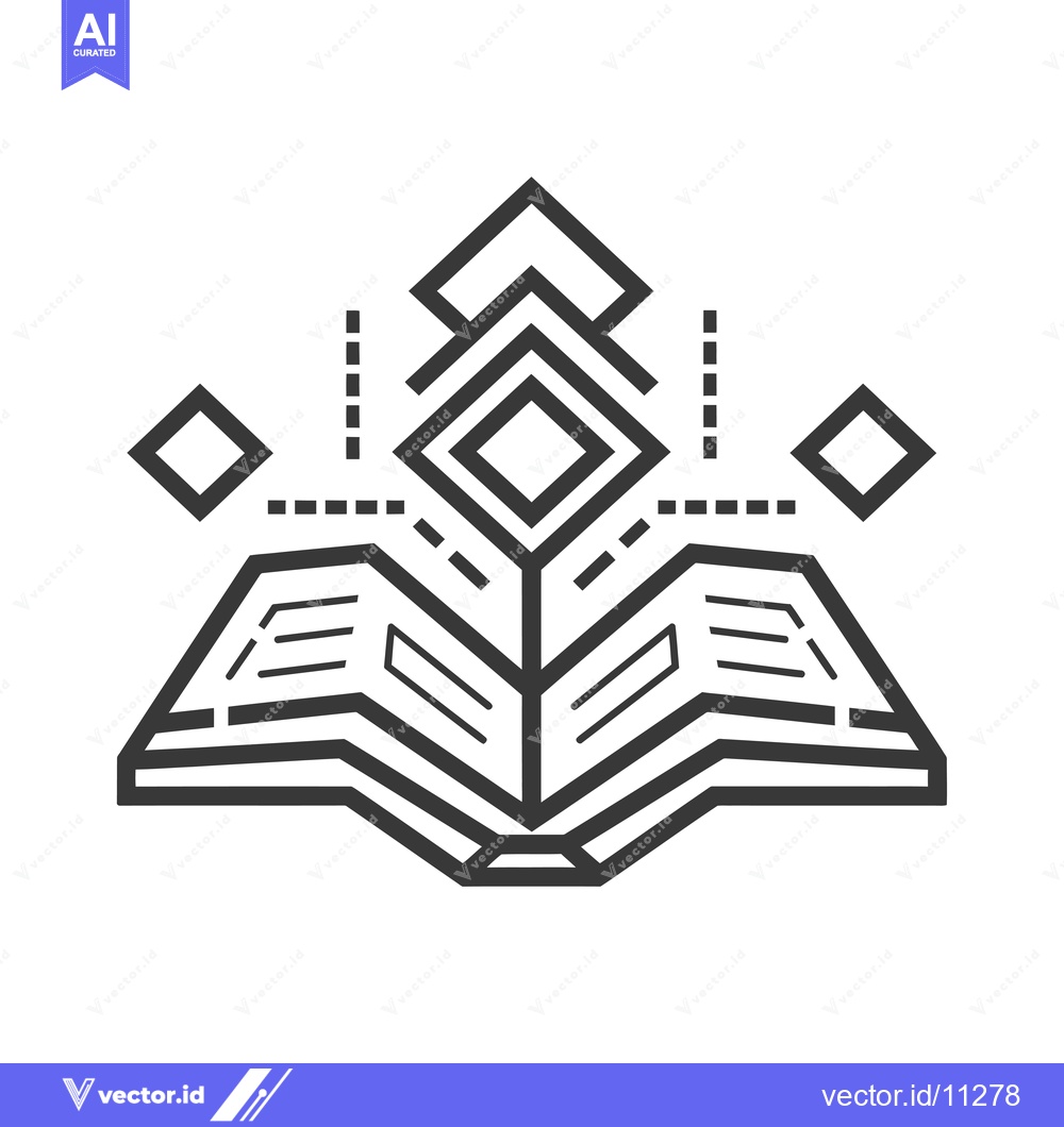 Premium Vector dari Abstract Geometric Design Featuring an Open Book and a Diamond