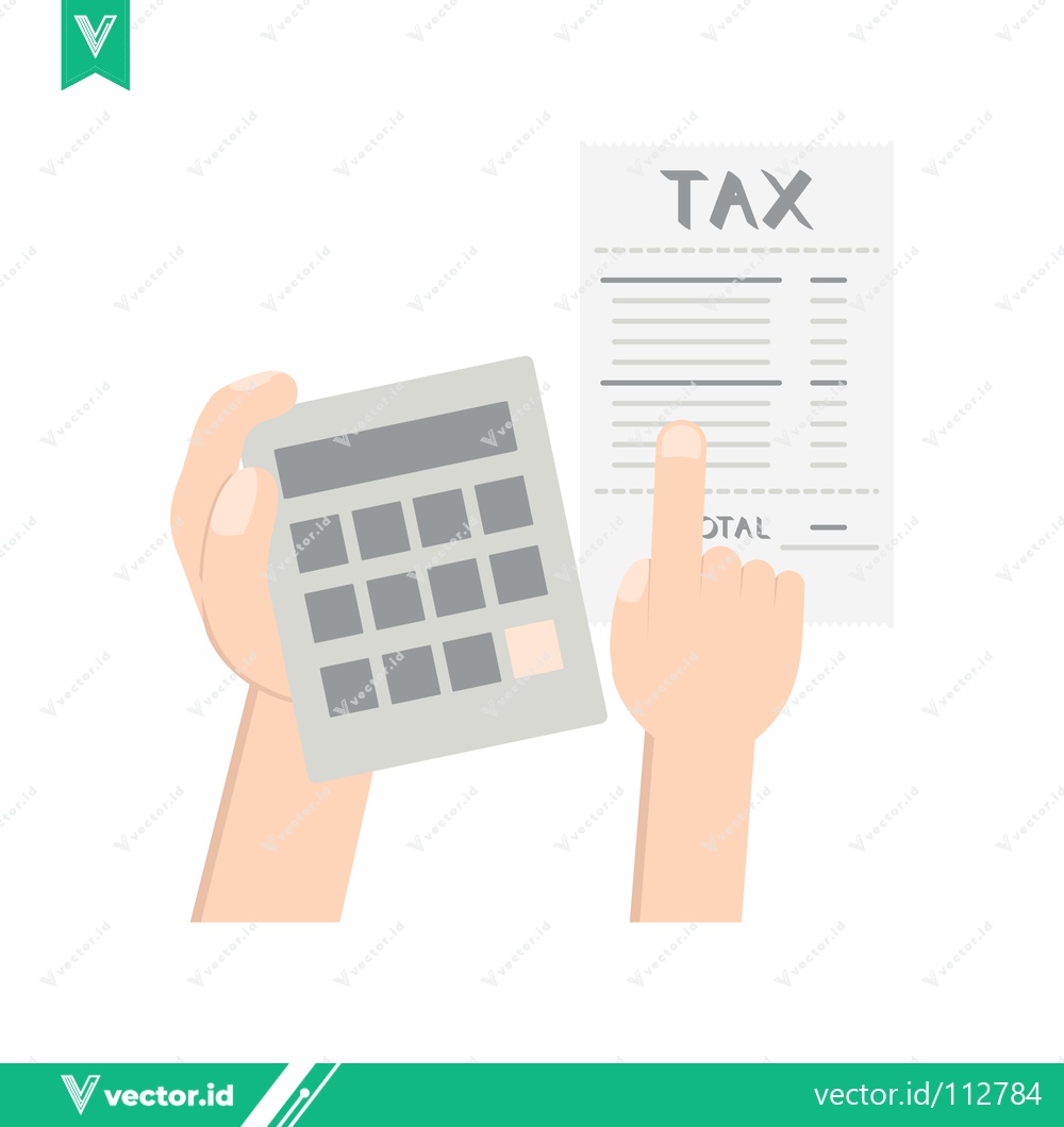 Premium Vector dari Calculating Tax With Calculator and Document