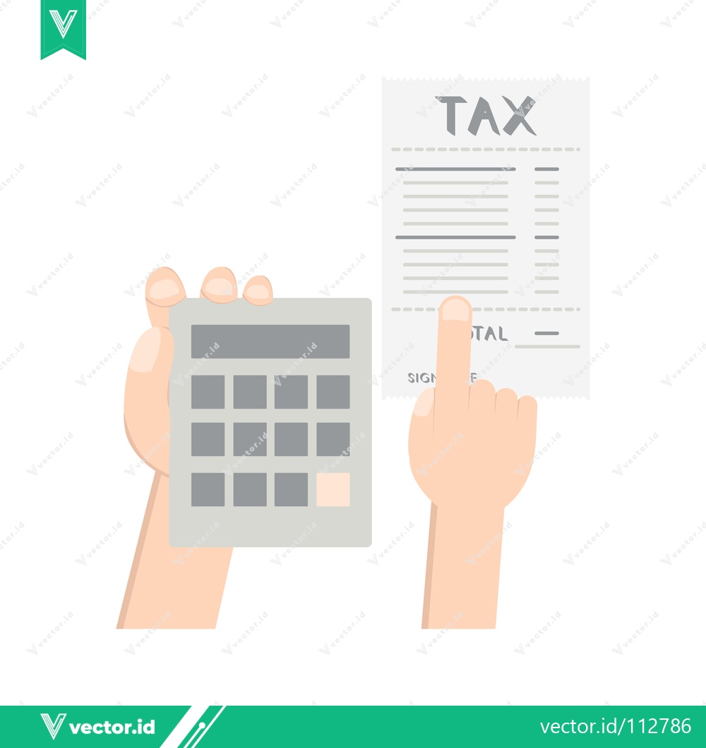 Premium Vector dari Hands Holding Calculator and Tax Document for Financial Planning