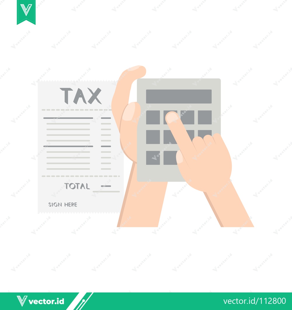 Premium Vector dari Calculating Tax with Calculator and Document