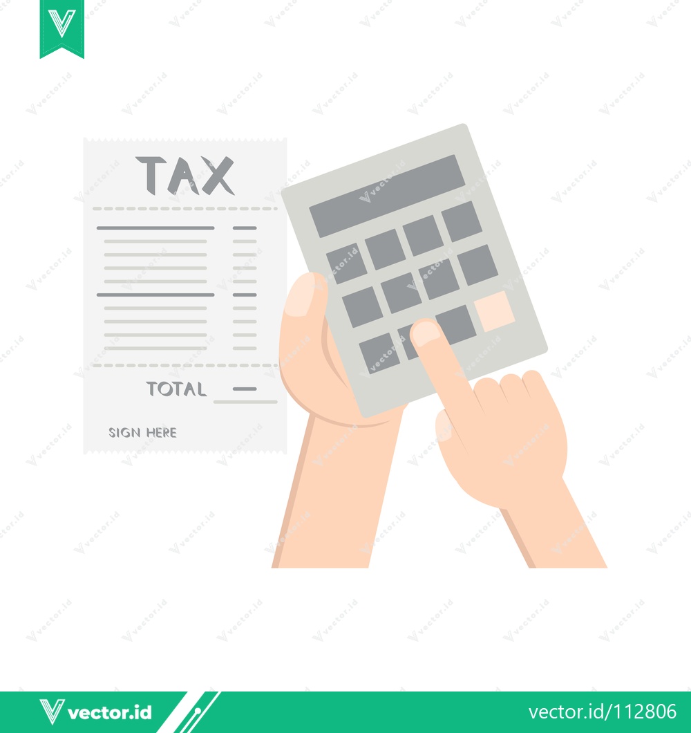 Premium Vector dari Calculating Tax with Calculator and Document