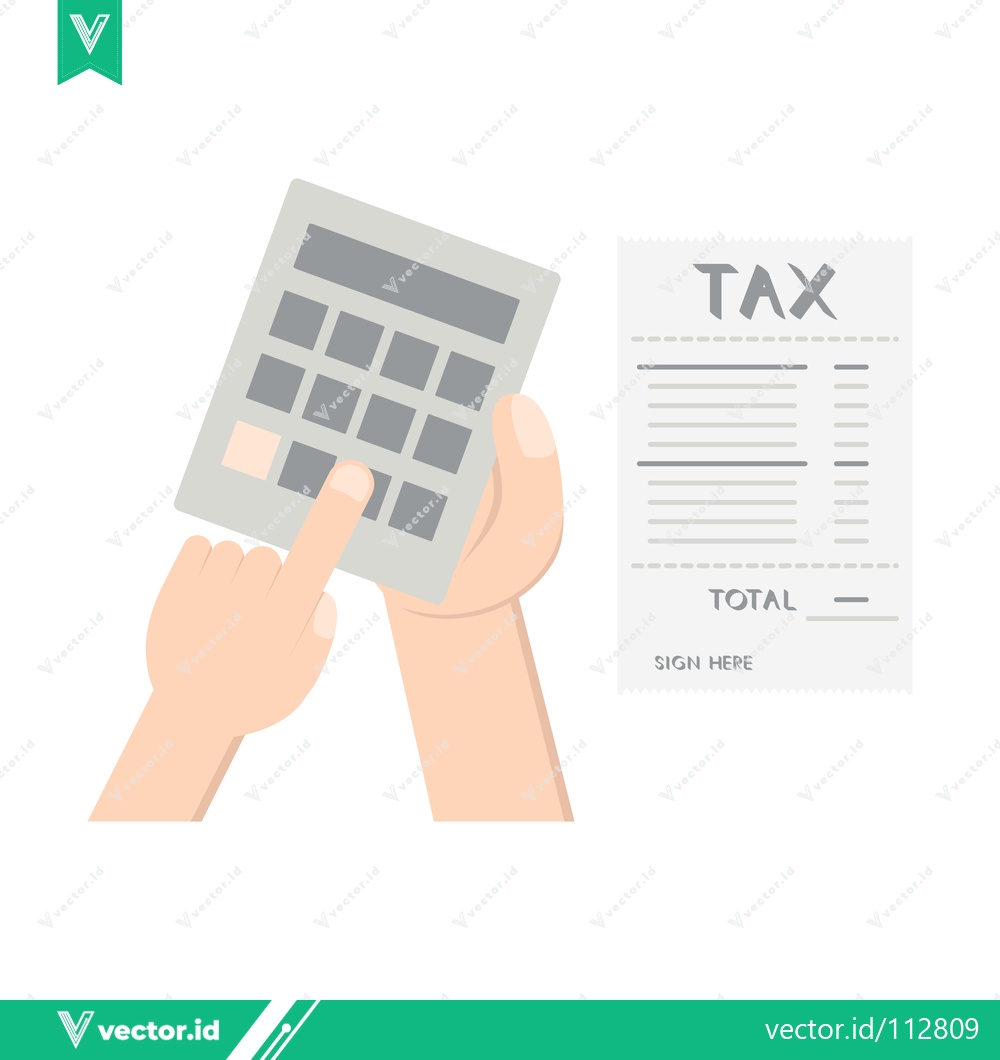 Premium Vector dari Calculating Taxes with Calculator and Receipt