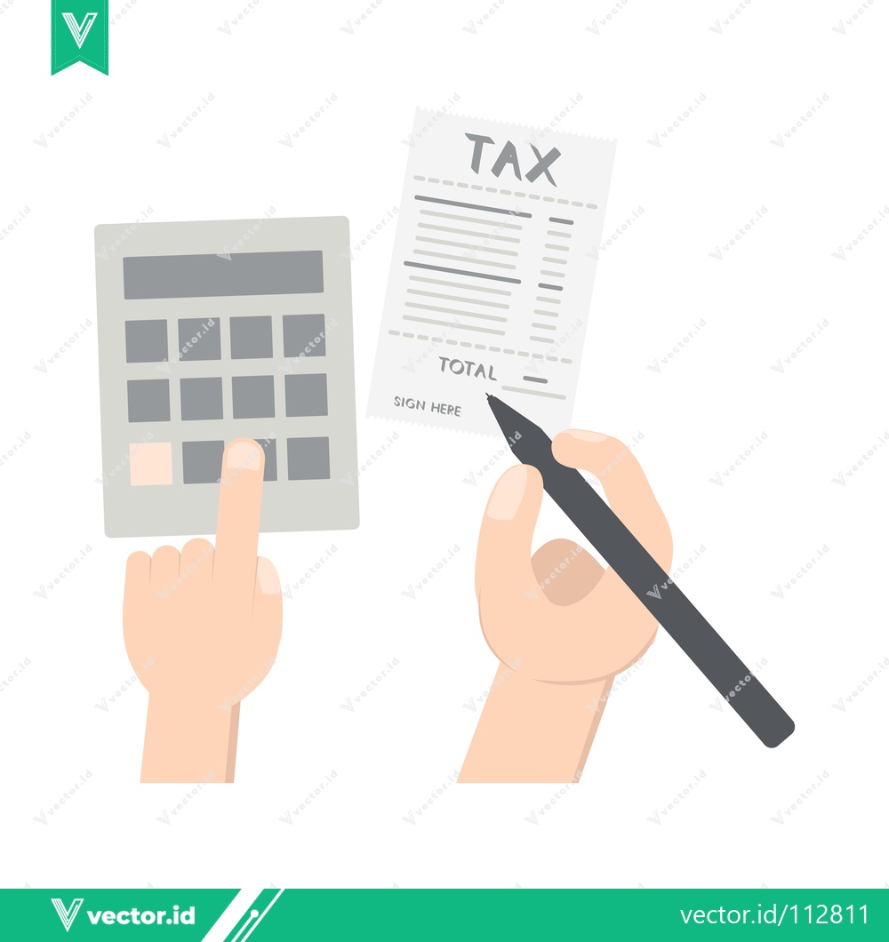 Premium Vector dari Calculating Taxes with Calculator and Pen