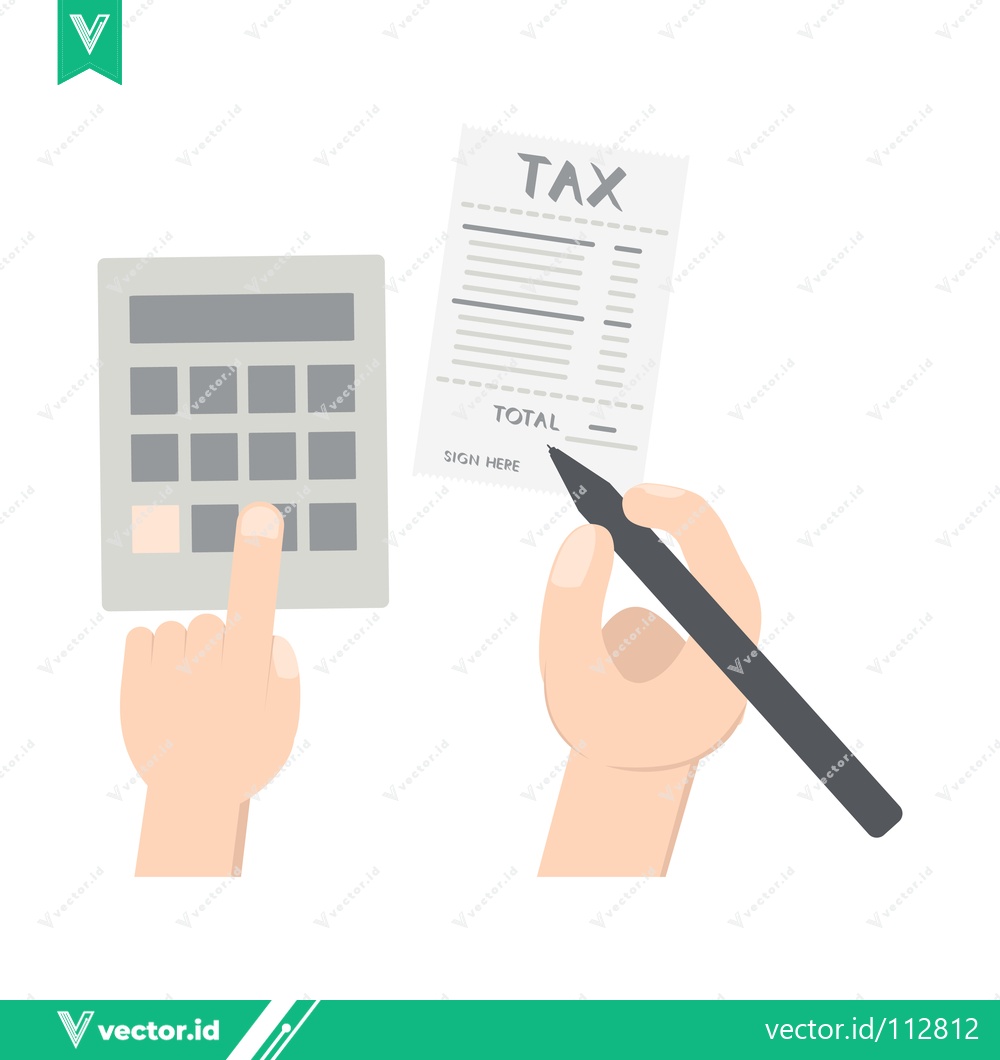 Premium Vector dari Calculating Taxes with Calculator and Pen