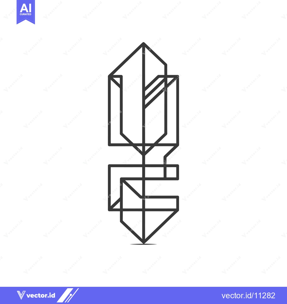 Premium Vector dari Abstract Geometric Design of an Arrowhead