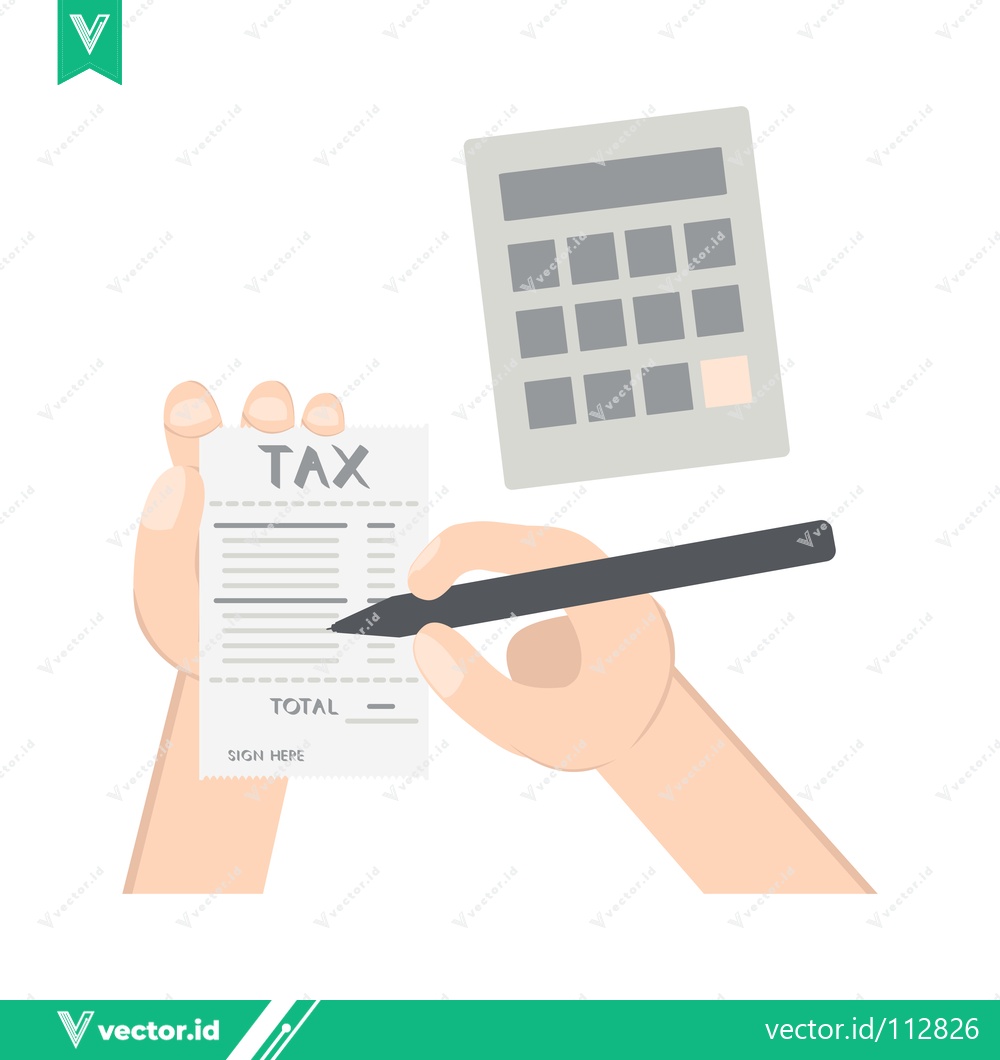 Premium Vector of Tax Calculation and Filing with Calculator and Pen