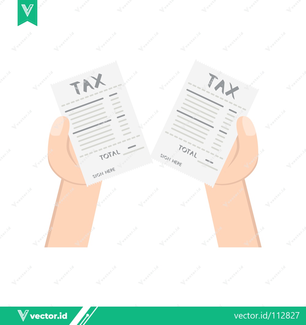 Premium Vector of Two Hands Holding Tax Forms