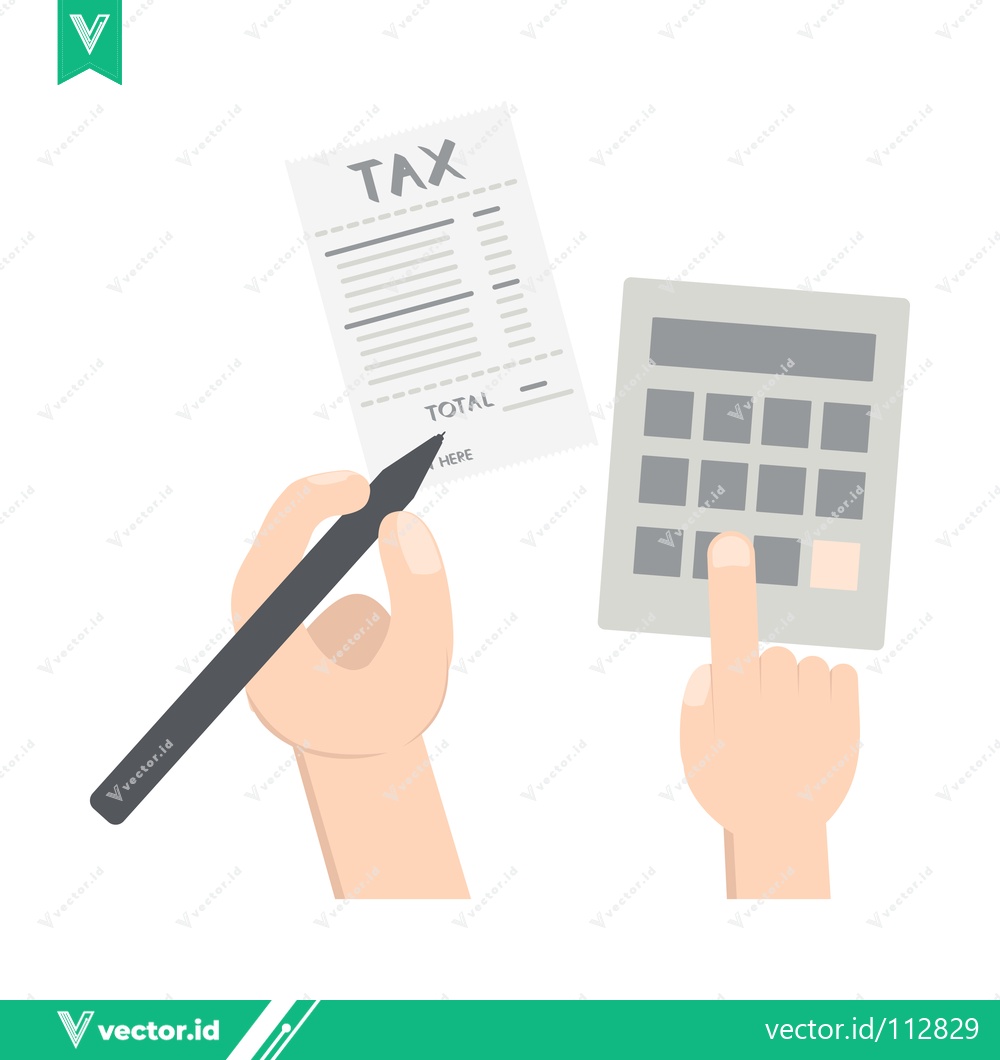 Premium Vector of Tax Calculation and Financial Planning with Calculator and Document