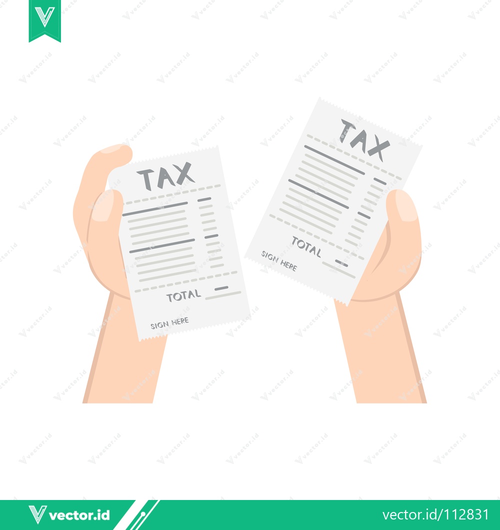 Premium Vector dari Hands holding torn tax documents symbolizing financial burden