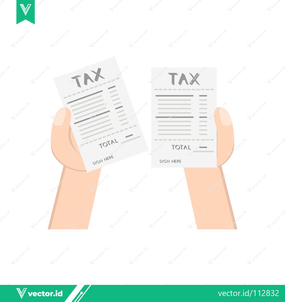 Premium Vector dari Two Hands Holding Tax Receipts