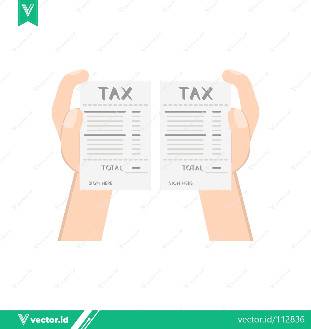 Premium Vector of Torn Tax Document Held by Hands